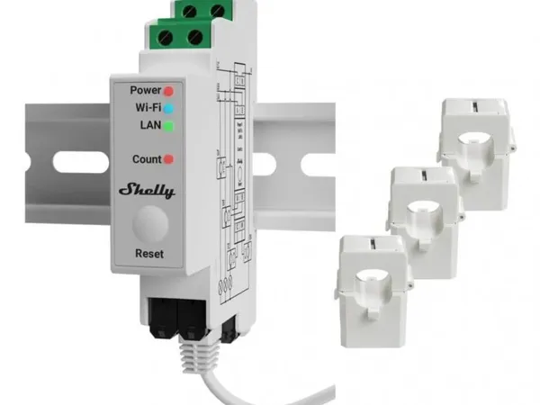 Shelly PRO 3EM + 3X 120A Clamps - Power Measurement (LAN, WiFi, Bluetooth)